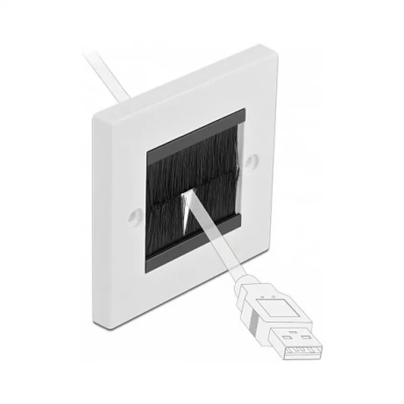 Placa de pared DeLOCK 66491 blanco