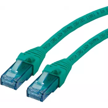 ROLINE - Cable de parcheo - RJ-45 (M) a RJ-45 (M) - 2 m - UTP - CAT 6a - Libre de halógenos, moldeado, trenzado - Verde (21.15.2732)