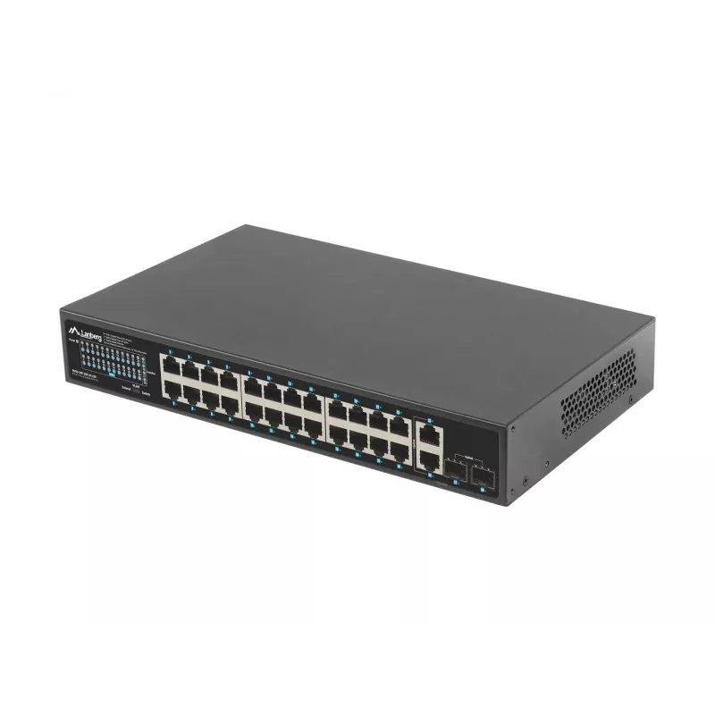 Switch no gestionado Lanberg RSGE-24P-2GE-2S-250 24 puertos montaje en rack