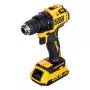 Taladro atornillador a batería DCD708D2T, 18 voltios amarillo/negro, 2x batería Li-Ion 2,0 Ah, en caja TSTAK