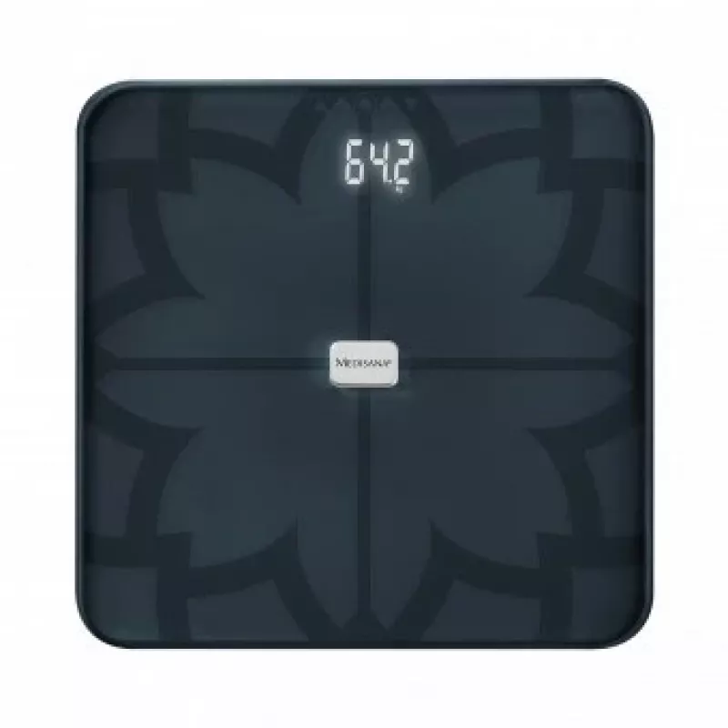 Medisana BS 450 báscula de análisis corporal, máx. 180kg, negro, Bluetooth, sensores ITO (40510)