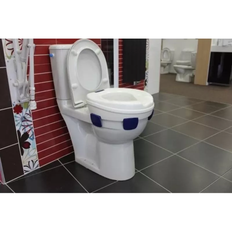 Elevador de inodoro HERDEGEN Sahag 580540 azul blanco redondo 410×420×110 mm polipropileno, carga máxima 185 kg