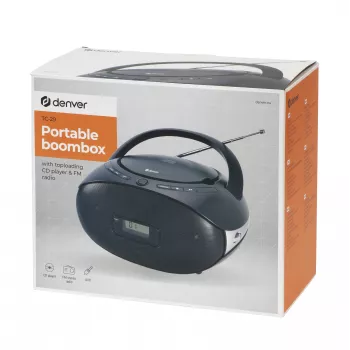 Inter Sales Denver TC-29 - analógico - FM - reproductor - CD-R CD-RW - 1 W...