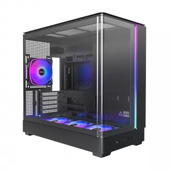 Caja de PC Montech KING 15 PRO negra — Midi-Tower para micro ATX / Mini-ITX