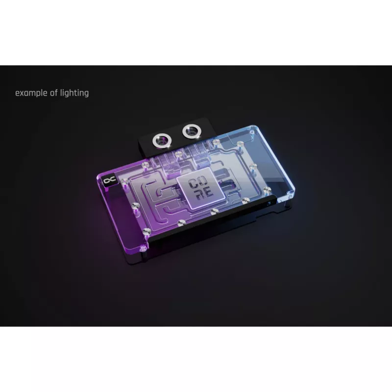 Bloque de agua para tarjeta gráfica Alphacool RTX 5080 Phoenix Transparente Plata con backplate
