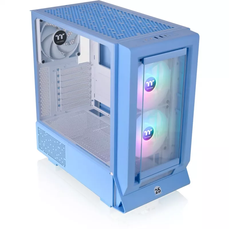 Ceres 350 MX, caja de torre azul claro, cristal templado x 2