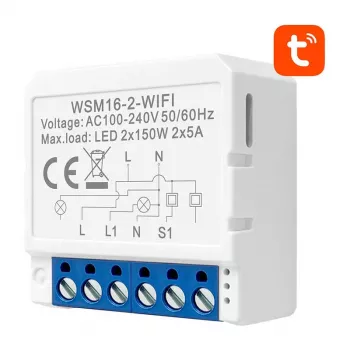 Módulo de interruptor inteligente Avatto WSM16-W2, control remoto Wi-Fi, relé de un canal para domótica