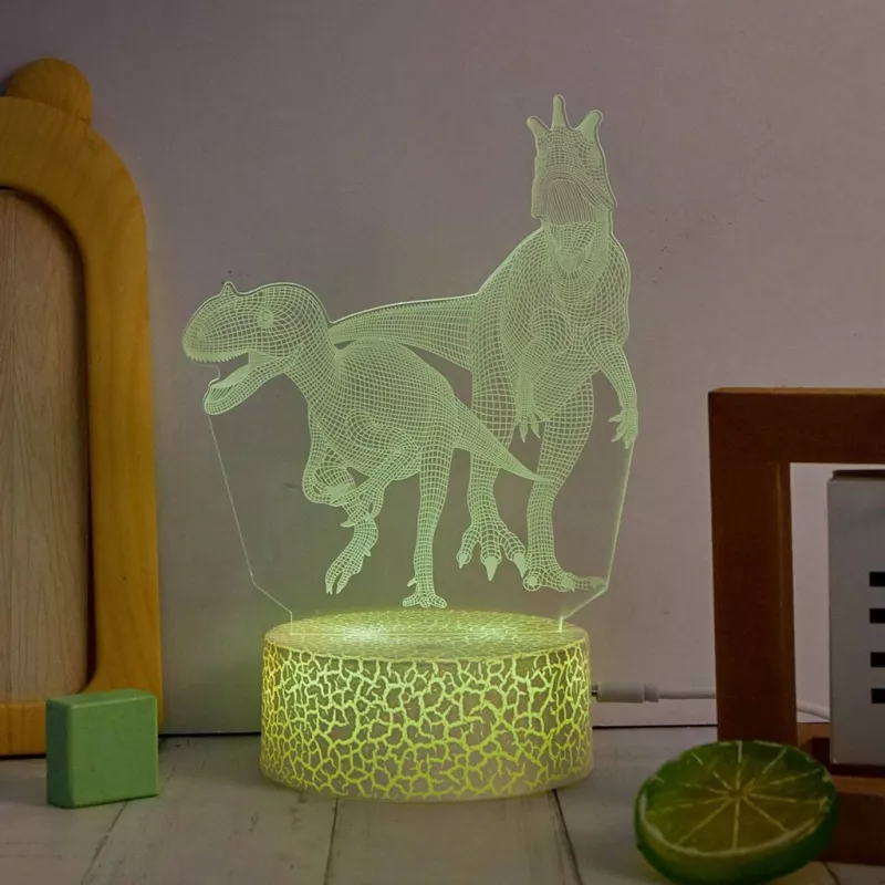 Lámpara LED de mesa MANTA SNL117RGB decoración de luz RGB 3D dinosaurio