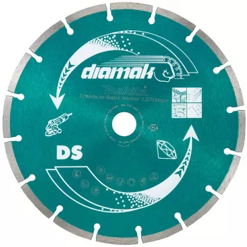 Makita Diamak - Disco de corte diamantado - para hormigón, mármol, pizarra, ladrillo blando, bloque de cemento - 115 mm (D-61123)