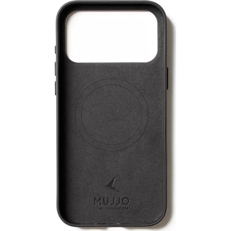 Mujjo Full Leather Case funda para iPhone 17 Pro Max negro