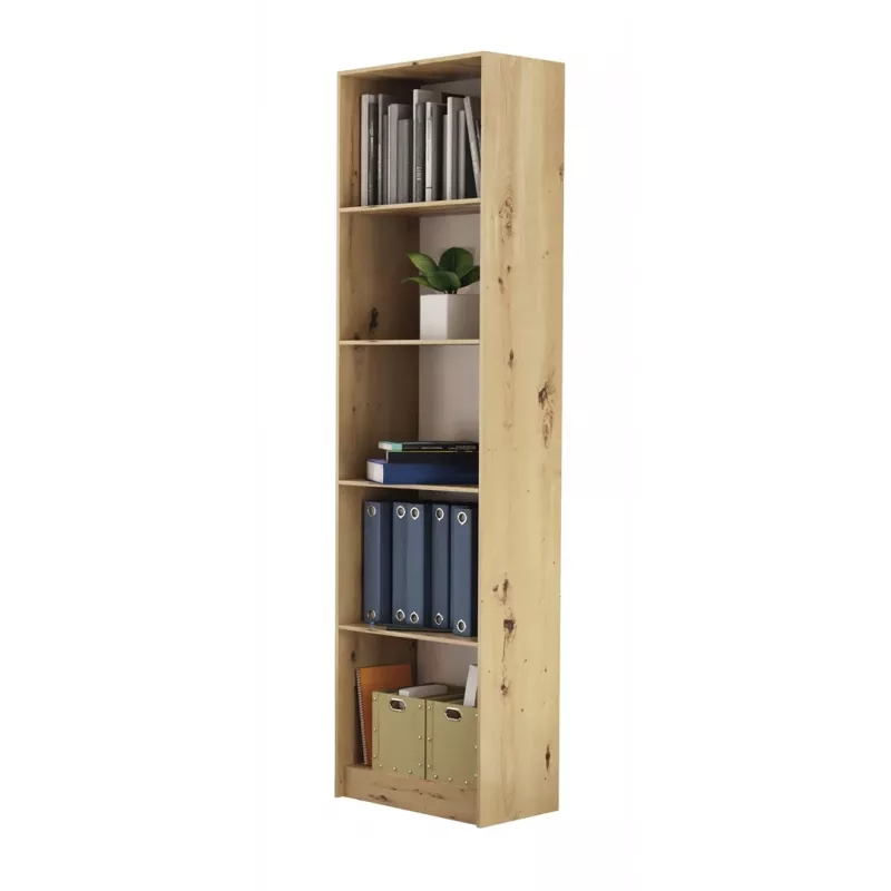 Estantería Top e shop R50 ARTISAN — acabado roble, 5 baldas, marco de aglomerado