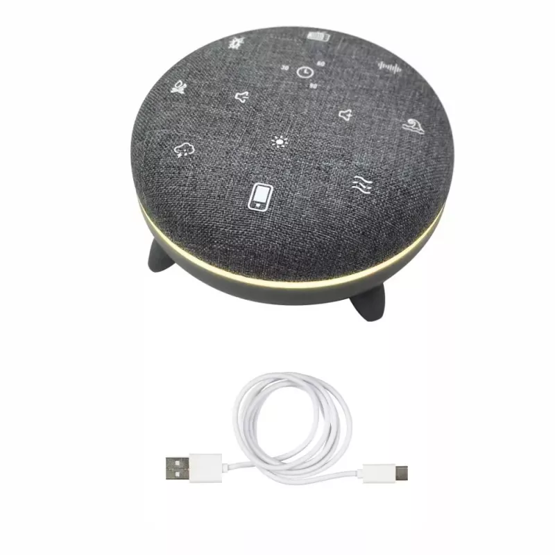 Altavoz portátil MANTA SPK03-GR Szumi-GO — verde, Bluetooth, sonidos para dormir bebés, temporizador, retroiluminación RGB, 12,5×7,5×12,5 cm