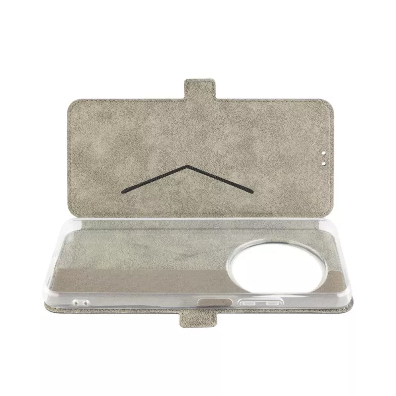 Funda de libro de piel FIXED para Xiaomi Redmi 14C, negra — protección frontal y trasera