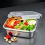 Recipiente para alimentos Lurch Safety 1500 ml — fiambrera de acero inoxidable