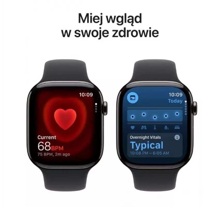 Smartwatch Apple Watch Series 11 GPS + Cellular 42mm caja de titanio Slate correa deportiva negra M/L