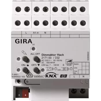Actuador GIRA 217100 KNX/EIB regulación de intensidad unipolar 500W REG (217100)
