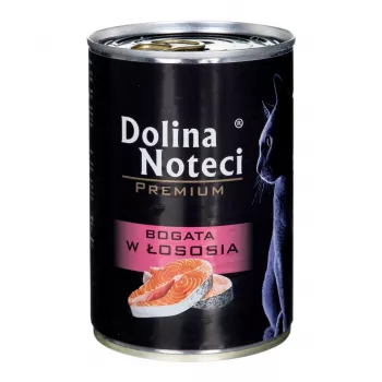 Comida húmeda para gatos Dolina Noteci DOLINA NOTECI Premium salmón 400 g (2x200 g) lata, adulto, sin conservantes