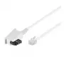 Wentronic Goobay cable de conexión TAE-F (pin out universal), blanco, 15 m - conector macho TAE-F a conector macho RJ11/RJ14 (6P4C) (68542)