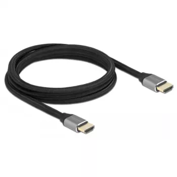 Delock cable HDMI Ultra High Speed 48 Gbit/s 8K 60 Hz gris 2 m certificado