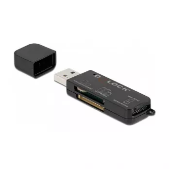 Lector de tarjetas DeLOCK SuperSpeed USB para SD Micro SD MS