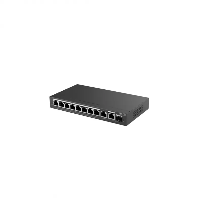 Switch L2 gestionado RUIJIE RG-ES210GS-P — 10x Gigabit RJ-45, 2x SFP, 8x puertos PoE+, presupuesto PoE 120W, gestionado en la nube