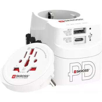 Skross Adaptador universal PRO Light USB AC30PD (61663)