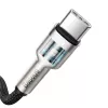 Cable USB‑C a USB‑C Baseus Cafule Metal — 2 m, 100W de potencia de carga, USB 2.0 (480 Mbit/s), contactos galvanizados, negro