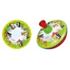 Peonza Lena 52449, juguete de madera con motivo del Topo Loco, 13 cm