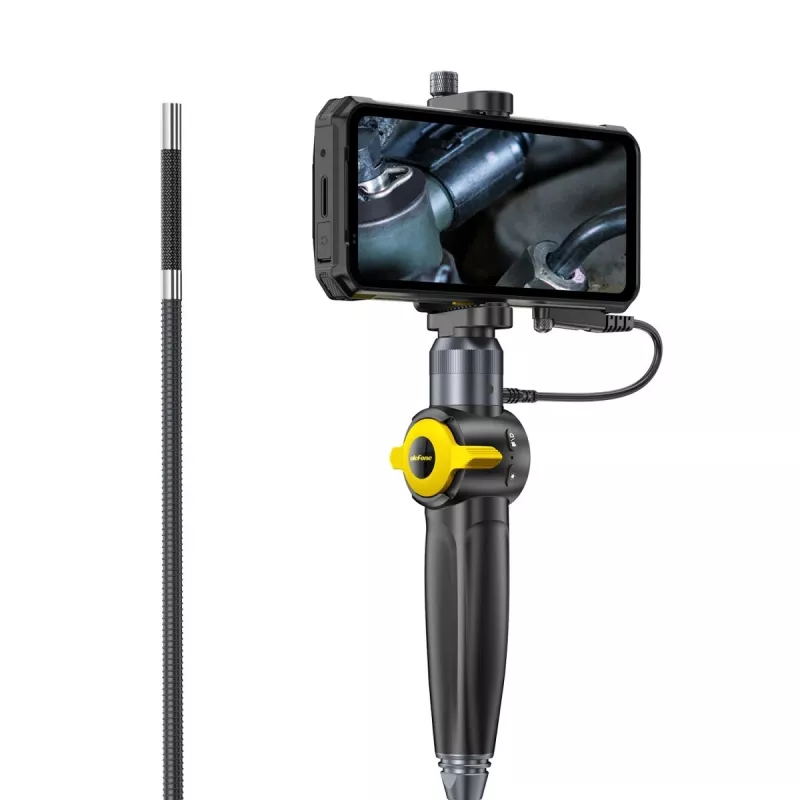 Ulefone uSmart E03 UF-EC03 cámara endoscópica, 1280x720 HD, sonda orientable 180° en dos direcciones, 6 LED, IP67, cable semirrígido de 1 m