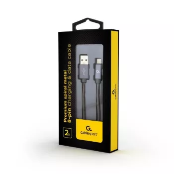 Cable Lightning Cablexpert CC-USB2S-AMLM-2M-BG