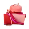 Botella de bebida de silicona COOLPACK Pump 600 ml niña rosa
