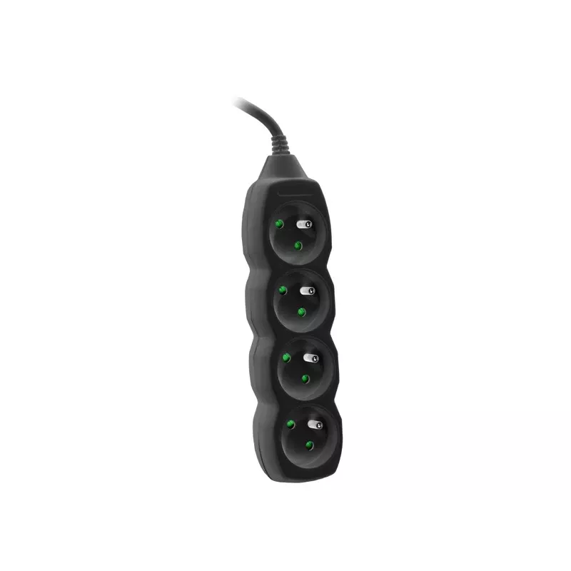 Tracer PowerCord alargador, 4 tomas, 3 m, negro