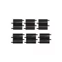 Piezas de circuito CARRERA set de rectas — 3×100 mm + 3×114 mm negro, 6 uds.