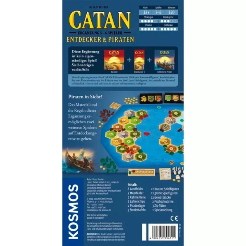 Catan - Navegantes y piratas ampliación, ampliación de juego de mesa