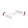 Organizador de cables compacto Maclean bajo el escritorio, carga máx. 5 kg, blanco, MC-107 W