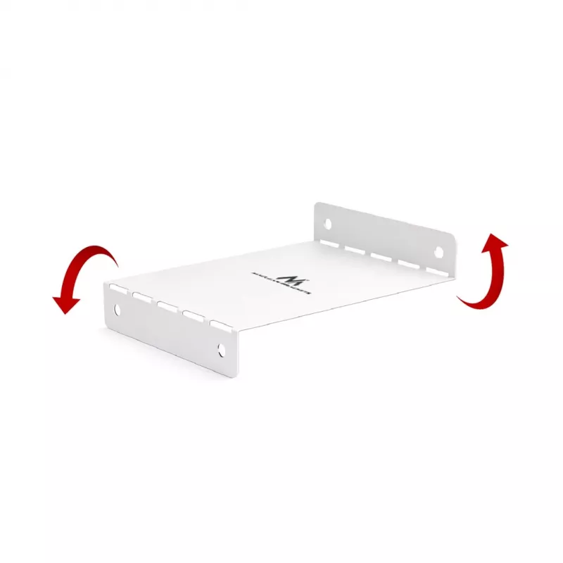 Organizador de cables compacto Maclean bajo el escritorio, carga máx. 5 kg, blanco, MC-107 W