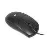 iBOX i007 ratón óptico con cable, negro