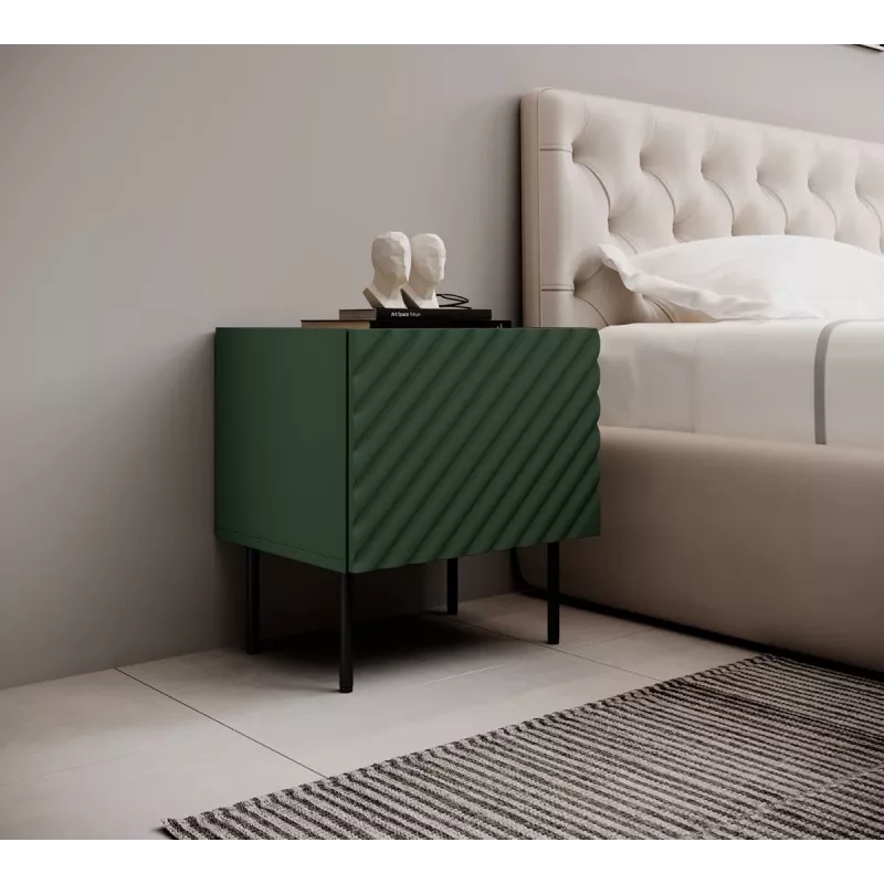 Cama Meble ONDA 301462 mesita de noche, juego de 2 uds., 50×40×54 cm, verde