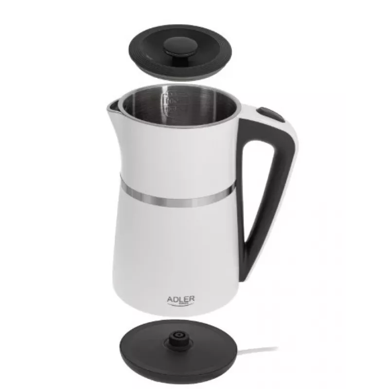 Hervidor Adler 1,7 l 1355 W blanco doble pared