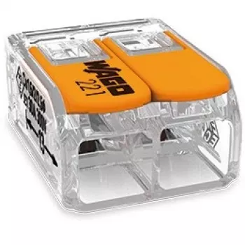 WAGO 221-612 - recto - 450 V - Naranja - Transparente - EN 60664