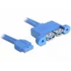 Cable USB DeLOCK 82941 USB 3.2 Gen 1 0,45 m 2 x USB A azul