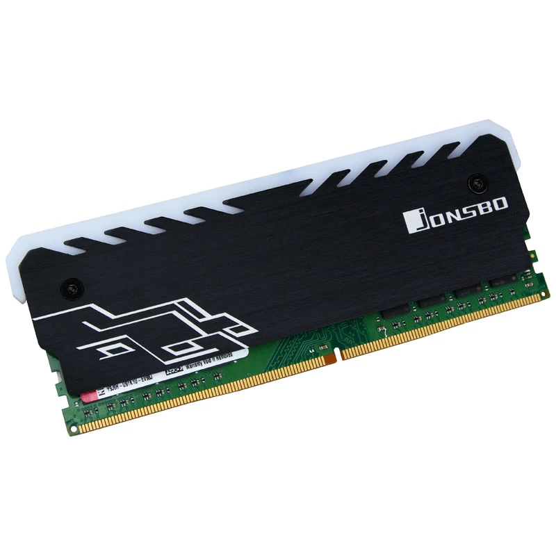 Disipador para RAM Jonsbo NC-1 RGB negro – disipador activo para memoria con iluminación RGB, diseño de perfil bajo