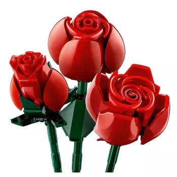 LEGO Icons Ramo de rosas, set de flores artificiales para adultos, colección botánica, accesorios de decoración, regalo de San Valentín para mujeres