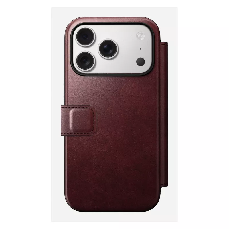 Funda para móvil Nomad Modern Leather Folio para Apple iPhone 17 Pro, 6,3