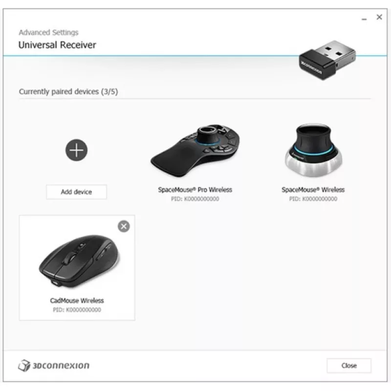 Receptor universal 3DCONNEXION
