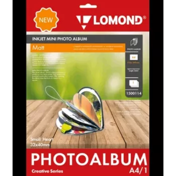 Mini álbum Lomond para inyección de tinta Corazón pequeño Mate 32x40 mm (Pequeño)