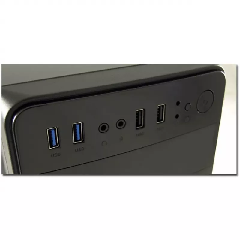 LC Power 2015MB - Torre - micro ATX - sin fuente de alimentación - Negro - USB/Audio (LC-2015MB-ON)