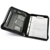 Carpeta de documentos A4 con pinza y 4 anillas, negra, 355x260x50mm