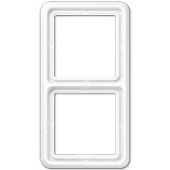 Placa de cubierta para toma de pared JUNG CD 582 WW blanca, duroplástico, sin tornillos, 81×152 mm