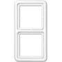 Placa de cubierta para toma de pared JUNG CD 582 WW blanca, duroplástico, sin tornillos, 81×152 mm